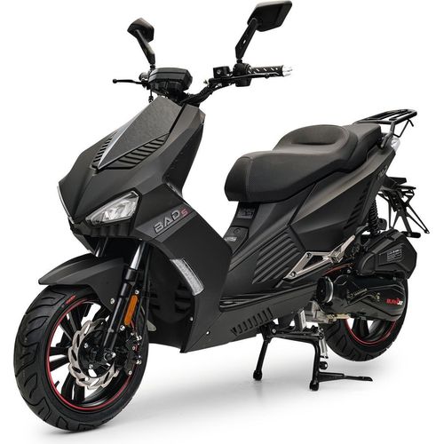 Motorroller BAD s Mattschwarz 125 ccm Sportlich Scooter Kraftradtrad