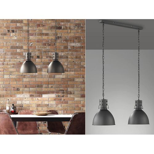 Fischer & Honsel Pendellampe London Schwarz zweiflammig