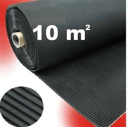 10m² Feinriefenmatte 3 mm Gummimatte 1,0m breit x 10m lang schwarz 1000 mm breit