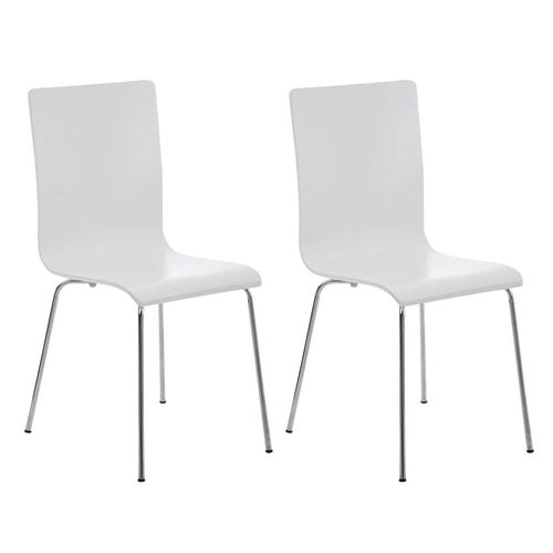 2er Set Besucherstuhl HLO-CP1 weiß