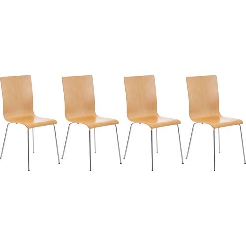 4er Set Besucherstuhl HLO-CP1 natura