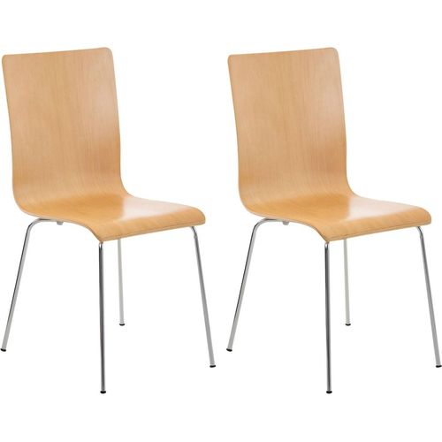 2er Set Besucherstuhl HLO-CP1 natura