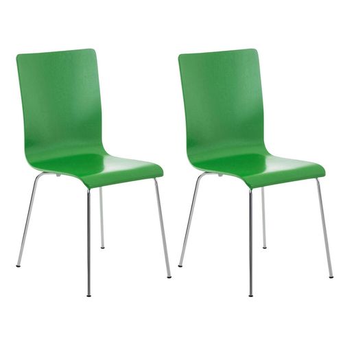 2er Set Besucherstuhl HLO-CP1 grün