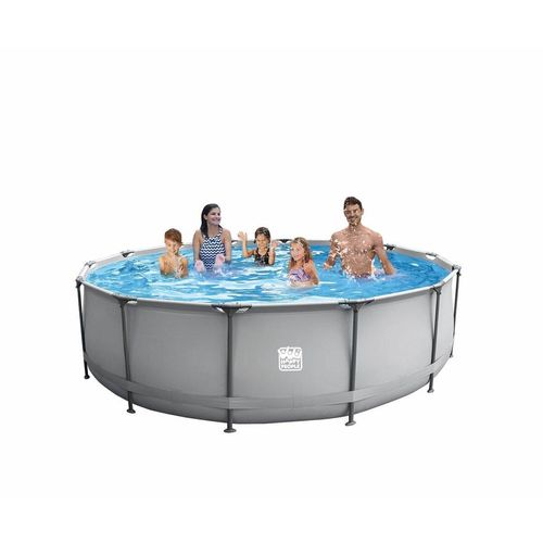 Happy People Stahlrahmenpool 540 x 122 cm im Set grau