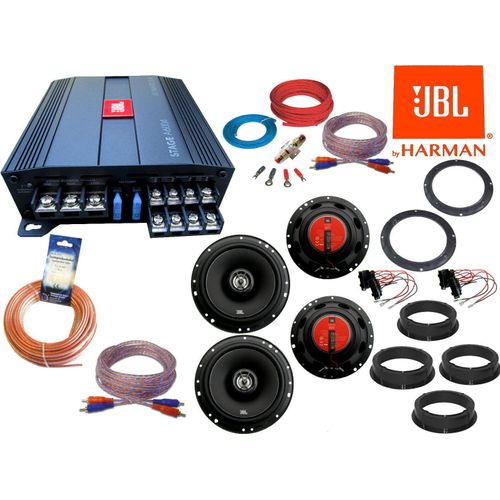 JBL für VW Caddy 2003 bis 2015 Komplett Aktiv Set Lautsprecher Verstärker Kabel