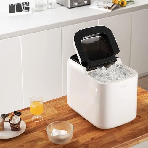 COSTWAY Eiswürfelmaschine Ice Maker, Eismaschine, Eiswürfelbereiter inkl. Eiswürfelschaufel / 9 Eiswürfel in 6-8 min / 15kg in 24 Std. / 2L Wassertank