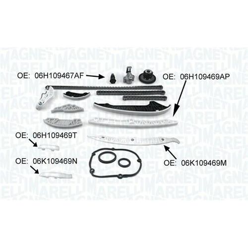 Steuerkettensatz von Magneti Marelli mit Dichtung (341500001370) Steuerkettensatz Motorsteuerung Steuerketten-Kit