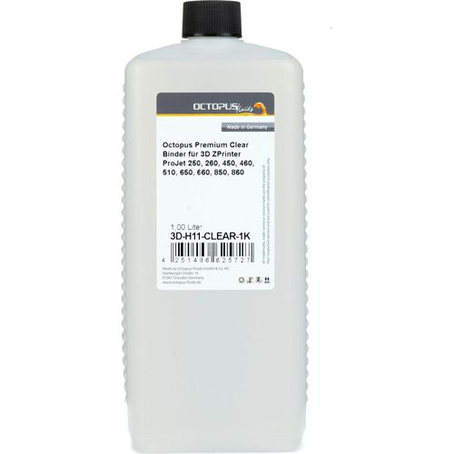Octopus Premium Clear Binder für 3D ZPrinter ProJet 250, 260, 450, 460, 510, 650, 660, 850, 860, 1 Liter
