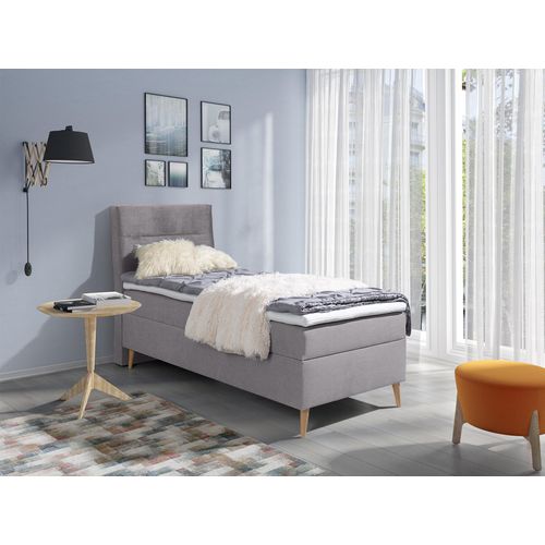 MEBLITO Einzelbett Boxspringbett Jugendbett Bettkasten Largo Mini Jugendzimmer 90x100/200 cm rechts