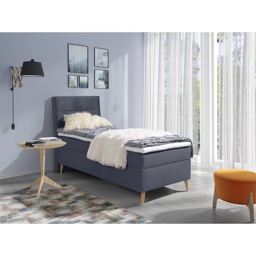 MEBLITO Einzelbett Boxspringbett Jugendbett Bettkasten Largo Mini Jugendzimmer 90x100/200 cm links