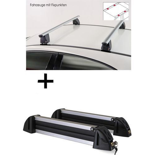 Skiträger Alu 4 Paar Ski + Dachträger VDP Delta kompatibel mit RAM ProMaster City ab 2014