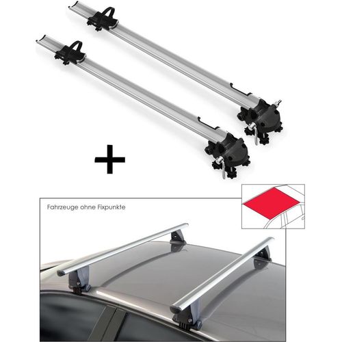 2x Fahrradträger Bike Pro + Dachträger VDP Delta kompatibel mit für Mazda MX-30 (5 Türer) ab 2020