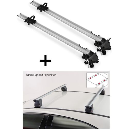 2x Fahrradträger Bike Pro + Dachträger VDP Delta kompatibel mit für Peugeot 3008 (5 Türer) 2009-2016
