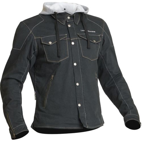 Lindstrands Bjurs Motorrad Textiljacke, schwarz/hellgrau, 48