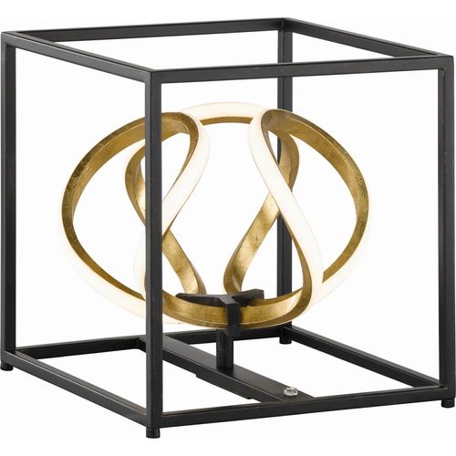 LED Tischleuchte, Metall, Schwarz, Gold, Dimmbar