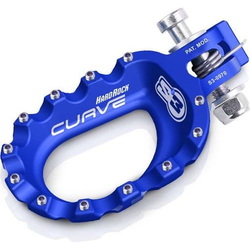 S3 Curve Fußrasten Aluminium blau