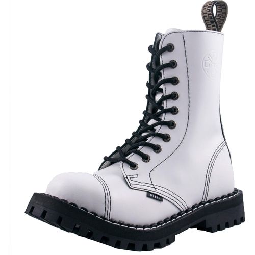 Steel - Full White, 10-Loch Boots