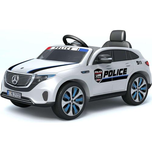 Kinderauto elektrisch Mercedes EQC 400 Polizei weiß 12V Elektroauto Weiss