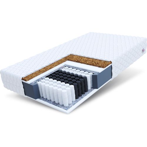 Matratze 100x200 cm FAMILY 7 Zonen H3 H4 Taschenfederkern Kokos Höhe ca. 18 cm Matratzenbezug Premium Jersey