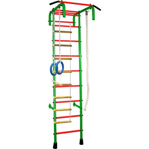 Sprossenwand für Kinder mit Klimmzugstange | Kletterwand Turnwand Klettergerüst Turngeräte, bis 100 kg, Mit Breiter Griff - STM