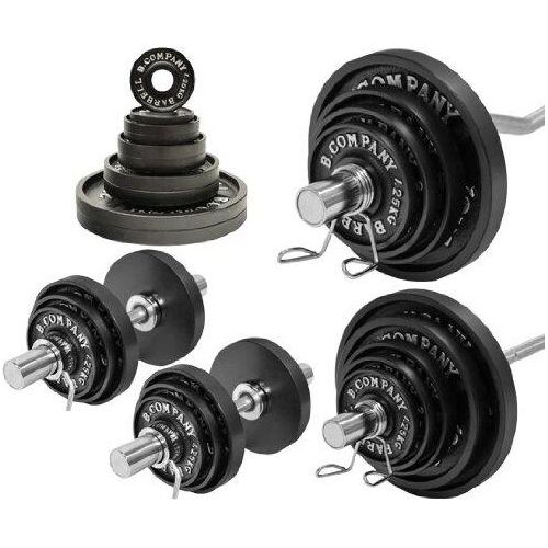 Olympia-Set 115,5 kg Langhantel SZ-Hantel Kurzhanteln Guss