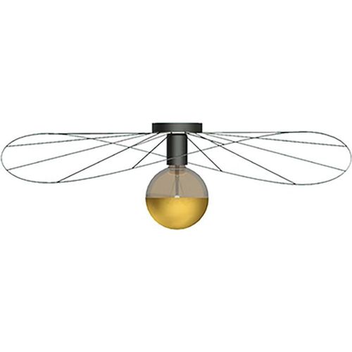 Wandleuchte / Deckenleuchte ESKOLA 70 schwarz 1xE27 60W Stahl 12.4x70x70cm Thoro Lighting