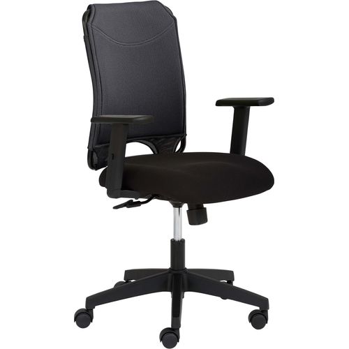 Drehstuhl mySTUDIO mit verstellbaren Armlehnen und Drehkreuz Schwarz 75052