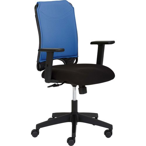 Drehstuhl mySTUDIO mit verstellbaren Armlehnen und Drehkreuz Blau 75051
