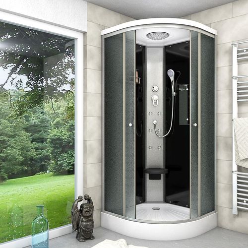 Duschkabine Fertigdusche Dusche Komplettkabine D10-13M0-EC 90x90 cm