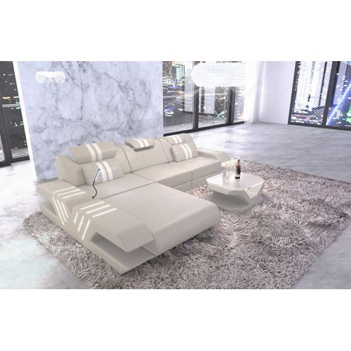 Ecksofa Venedig Ledersofa in Echtleder