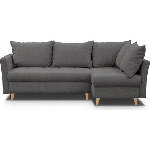RECHTES ECKSOFA NIKO MIT SCHLAFFUNKTION (Dark Grey – Gemma 93)