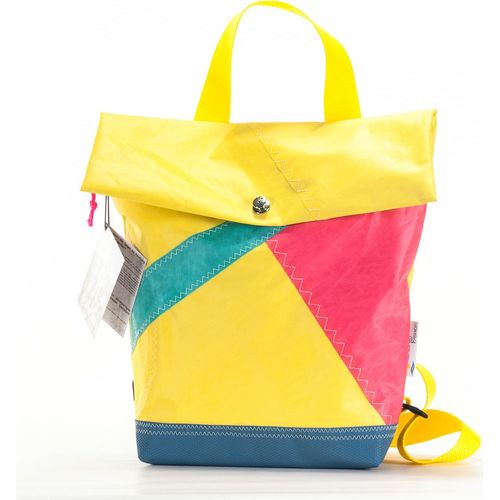 Back Bag No. 19, Rucksack Tasche, Sporttasche, Segeltuch, Unikat, SailArt Fashion