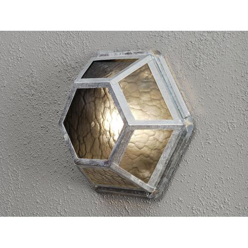 LED Außenwandleuchte zur Fassadenbeleuchtung, Landhausstil Stahl galvanisiert