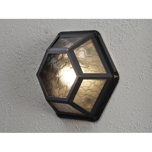 LED Außenwandleuchte zur Fassadenbeleuchtung, Landhausstil Aluminium Schwarz