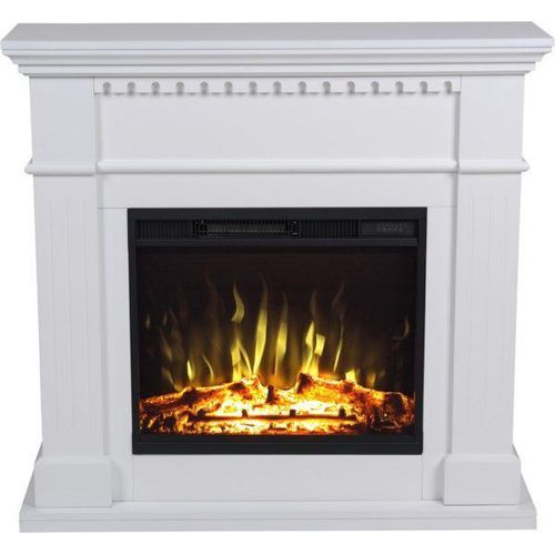 aflamo Elektrokamin Aflamo LED Standkamin Vilano weiss mit Einsatz LED 60 Classic 2D