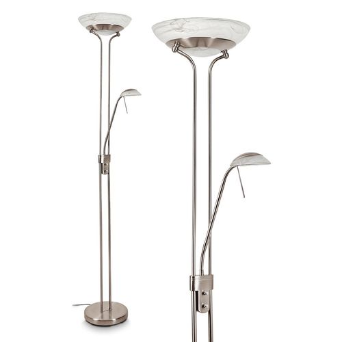 Lainate »Lainate« dimmbare Standleuchte aus Metall in Nickel-matt