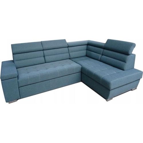 Modernes Ecksofa WILLIAM rechts mit Schlaffunktion (Look 22)