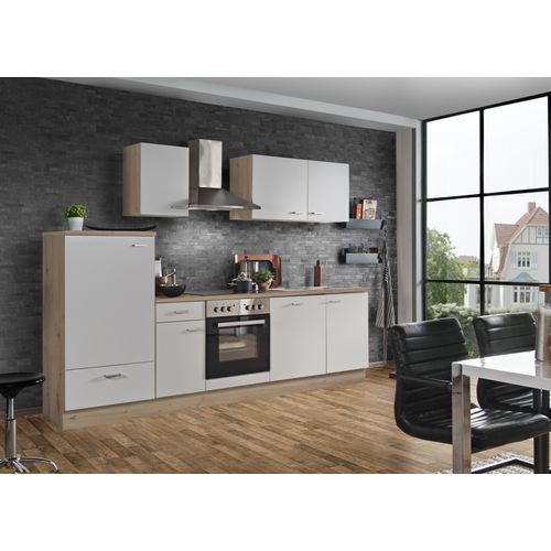 Küchenzeile mit Elektrogeräten Artisan Classic 270 cm in weiß matt