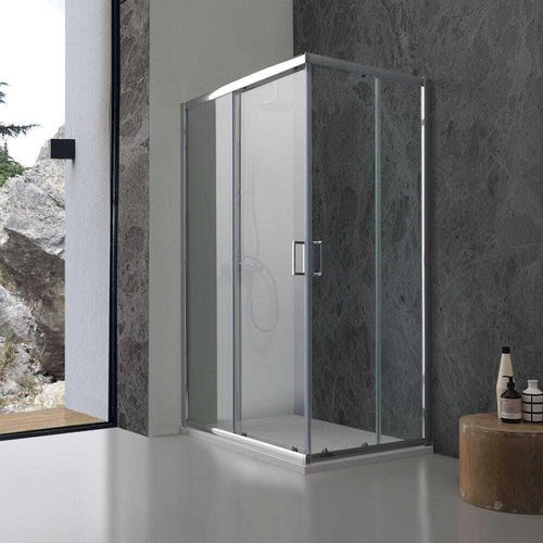 Duschkabine mit Eckeinstieg 70 × 100 Cm aus 6mm Kristallglas | Giada