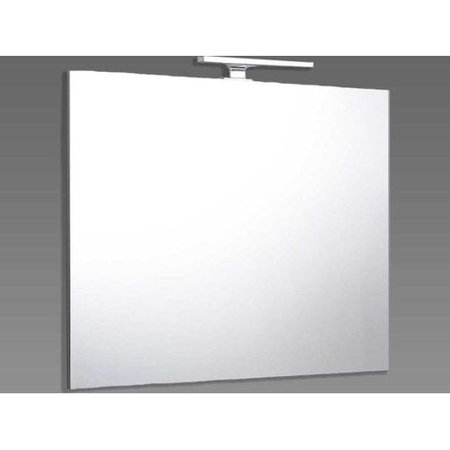Badezimmerspiegel 70x90 mit LED-Wandleuchte, umkehrbar, komplett