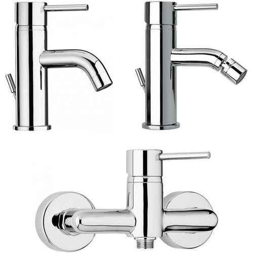 Set von Mischbatterien für Waschbecken, Bidet und verchromtes Badewanne | Salice