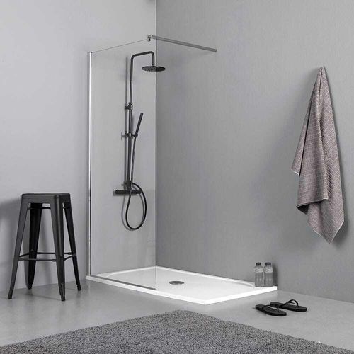 Begehbare Dusche 90 cm für Duschwanne oder bodengleich | Walk in
