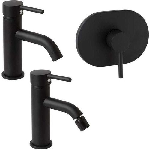 Set Einbau-Mischbatterie für Waschbecken, Bidet und Dusche | Fassa