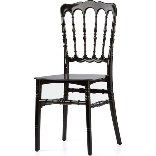 Stapelstuhl Napoleon schwarz, Polypropylen, 41x43x89,5cm (BxTxH), nicht zerbrechlich, 50400BL