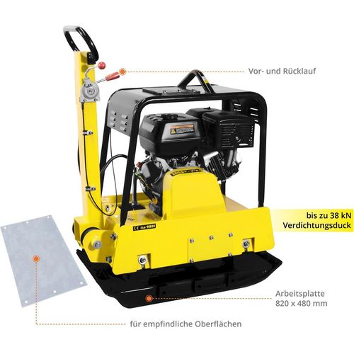GÜDE GRP 260 Rüttelplatte Verdichter Rüttler Fahrwerk PolyurethanPlatte 268kg 38kN