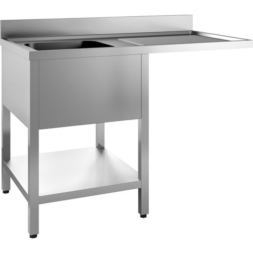 CHEFGASTRO 700 Spültisch Grundboden Spülmaschine abmontierbar 1 Links BxTxH 1200x700x850mm