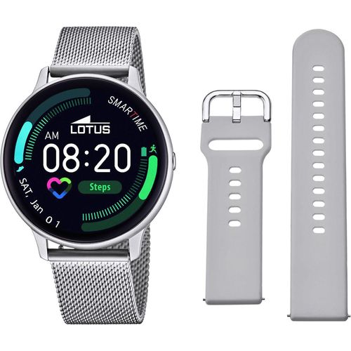 Lotus 50014/A Smartime Smartwatch Uhr Uni Kautschuk grau