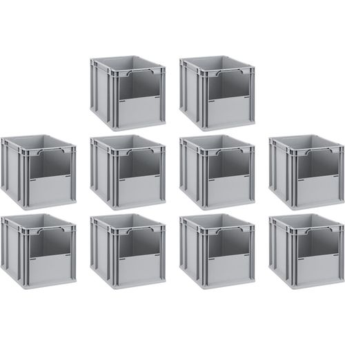 SparSet 10x Eurobox NextGen Insight | HxBxT 32x30x40cm | 30 Liter | Front offen | Eurobehälter, Transportbox, Transportbehälter, Stapelbehälter