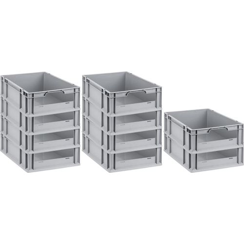 SparSet 10x Eurobox NextGen Insight | HxBxT 17x40x60cm | 34 Liter | Front offen | Eurobehälter, Transportbox, Transportbehälter, Stapelbehälter
