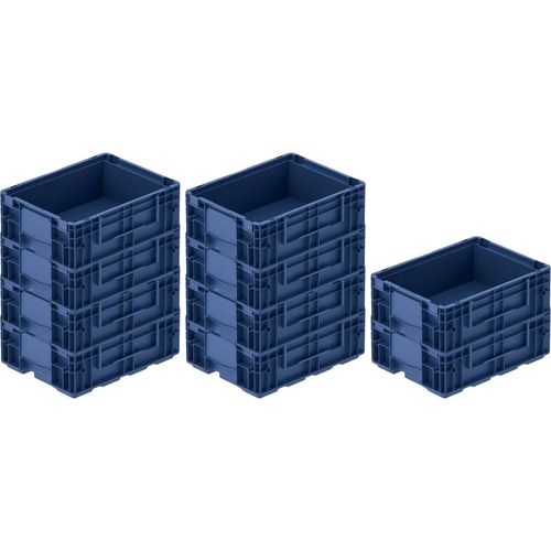 SparSet 10x VDA KLT Kleinladungsträger mit Verbundboden | HxBxT 14,7x30x40cm | 10 Liter | KLT, Transportbox, Transportbehälter, Stapelbehälter